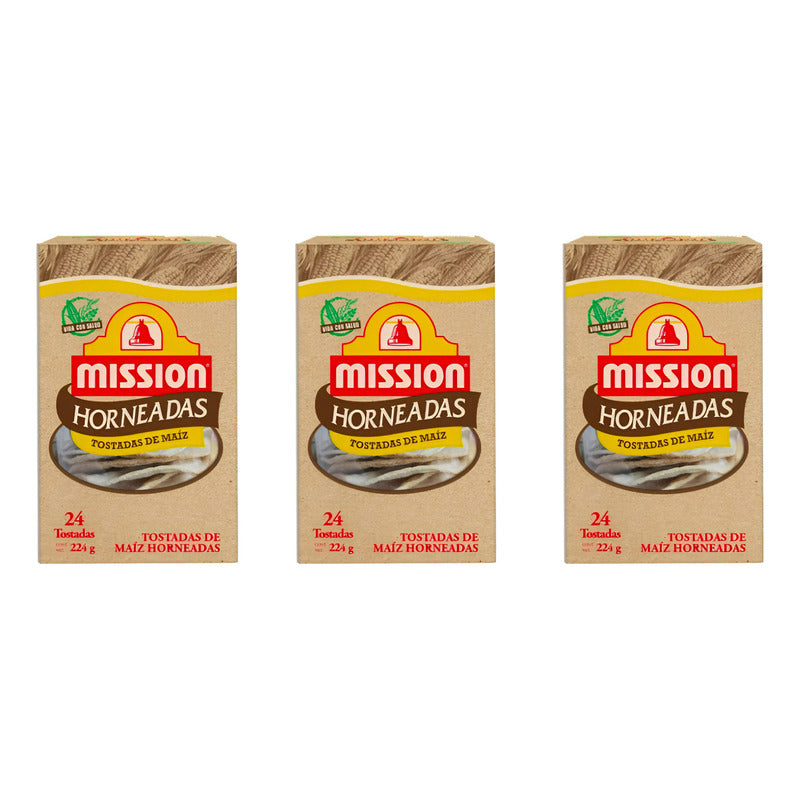 Tostadas De Maíz Horneadas Mission 3 Piezas De 224gr