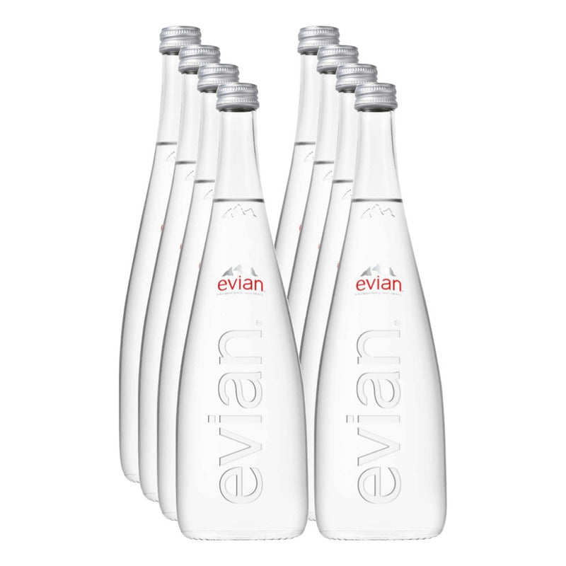 Agua Natural Mineral Evian 750ml (8 Piezas)
