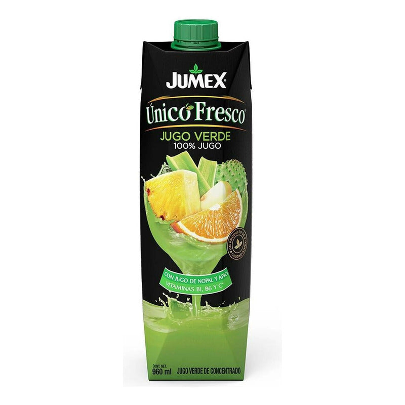 Jugo Verde Jumex Único Fresco 1 L 100% Jugo 4 Pzs