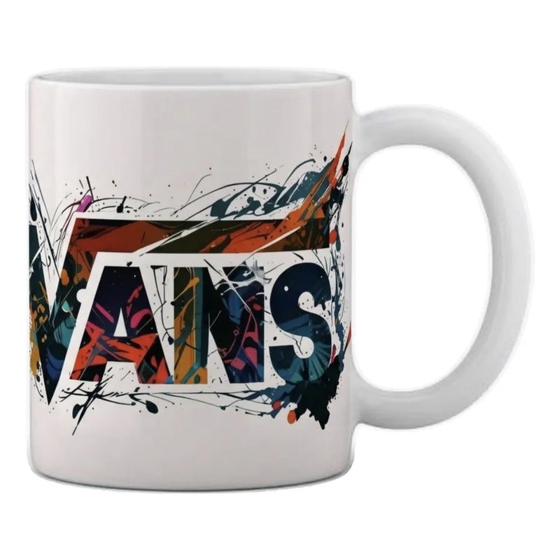 Taza De Cerámica Vans Logo Graffiti 11oz Blanco Vans