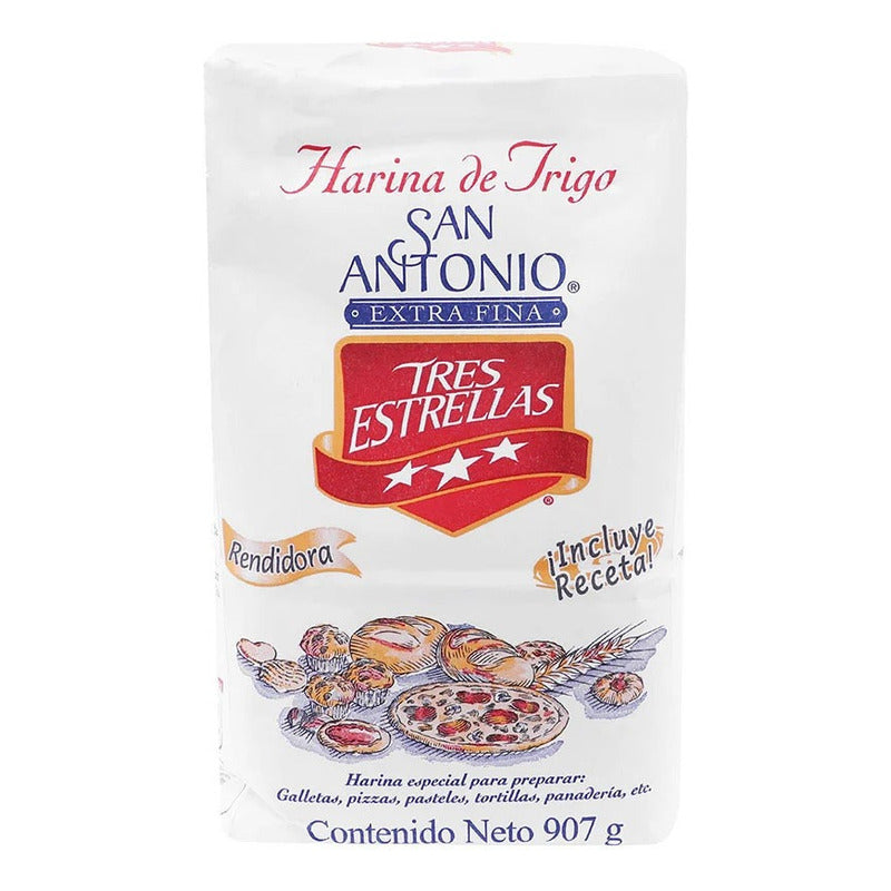 Harina De Trigo Tres Estrellas 907gr 10 Pack Ipg