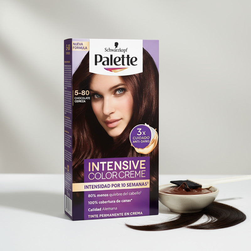 Tinte Para Cabello Palette 5-80 Chocolate Cereza 4 Pz D 50ml 5-80 Chocolate Cereza