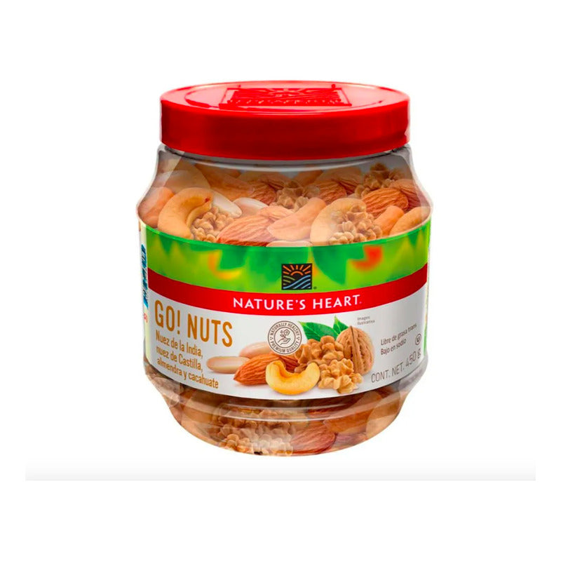 Nueces Nature's Heart Go Nuts Vitrolero 450g