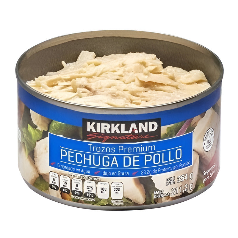 Pechuga De Pollo Enlatado En Agua Kirkland 6pz De 354gr C/u