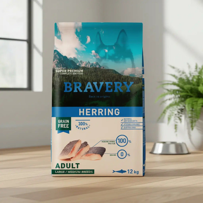Bravery Perro Arenque (herring) Adulto Mediano/grande 12 Kg