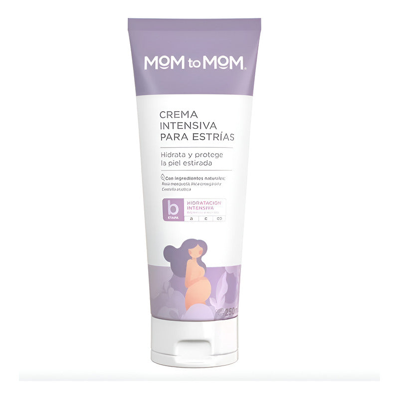 Crema Corporal Mom To Mom Etapa B Previene Estrías 2pz 250ml Suave