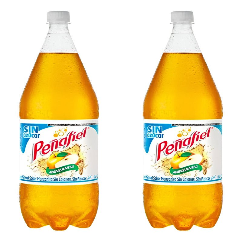 Agua Peñafiel Sin Azúcar Sabor Manzanita 4 Pzas De 2 Litros