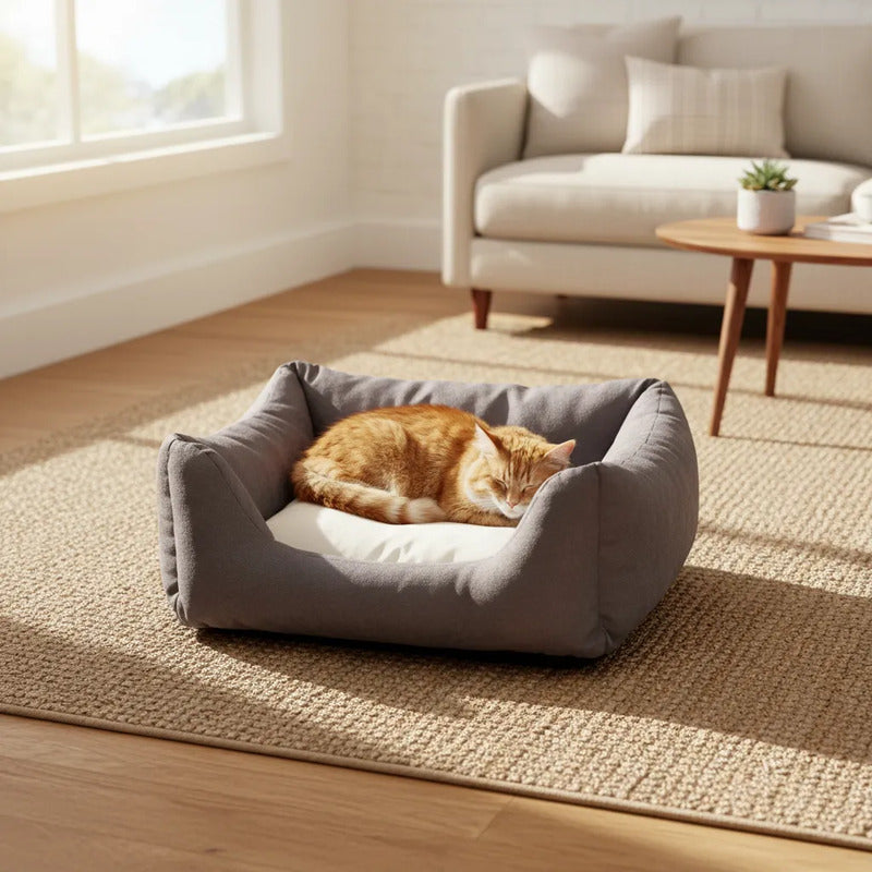 Cama Rectangular Diseño Excava Y Duerme Para Perro, X-grande Gris Oscuro Rectangular