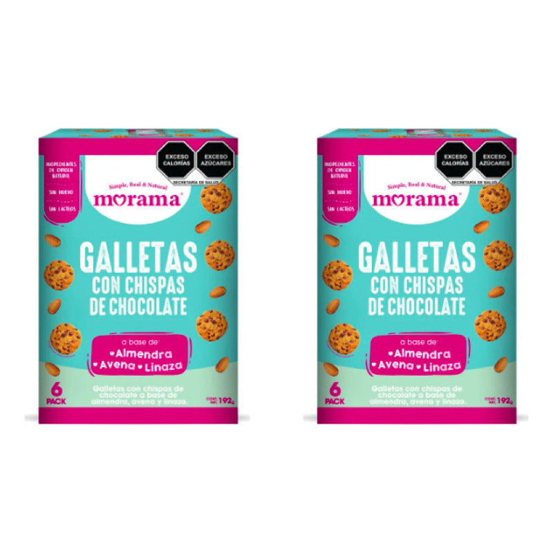 Galletas Con Chispas Chocolate Morama 2 Piezas De 192gr
