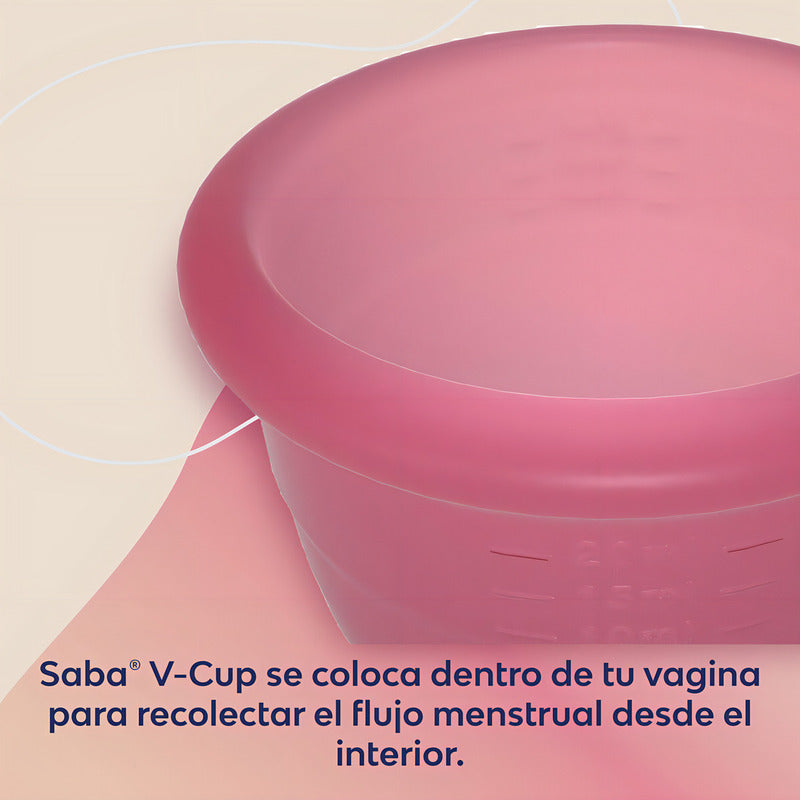 Copa Menstrual Saba V-cup Flujo Abundante Talla G 1 Pieza Rosa