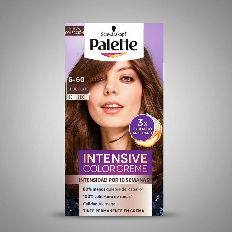 Tinte Para Cabello Palette 6-60 Chocolate Delux 4 Pz De 50ml 6-60 Chocolate Deluxe