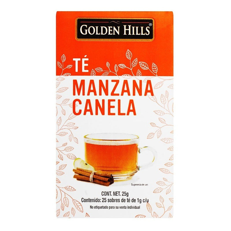 Te Manzana Canela Golden Hills 3 Cajas C\25 Sobres C\caja