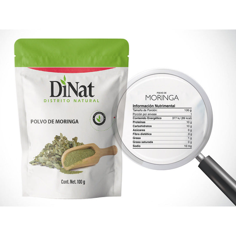 Polvo De Moringa Dinat 100g Té Suplemento Vitamina B Salud Digestiva