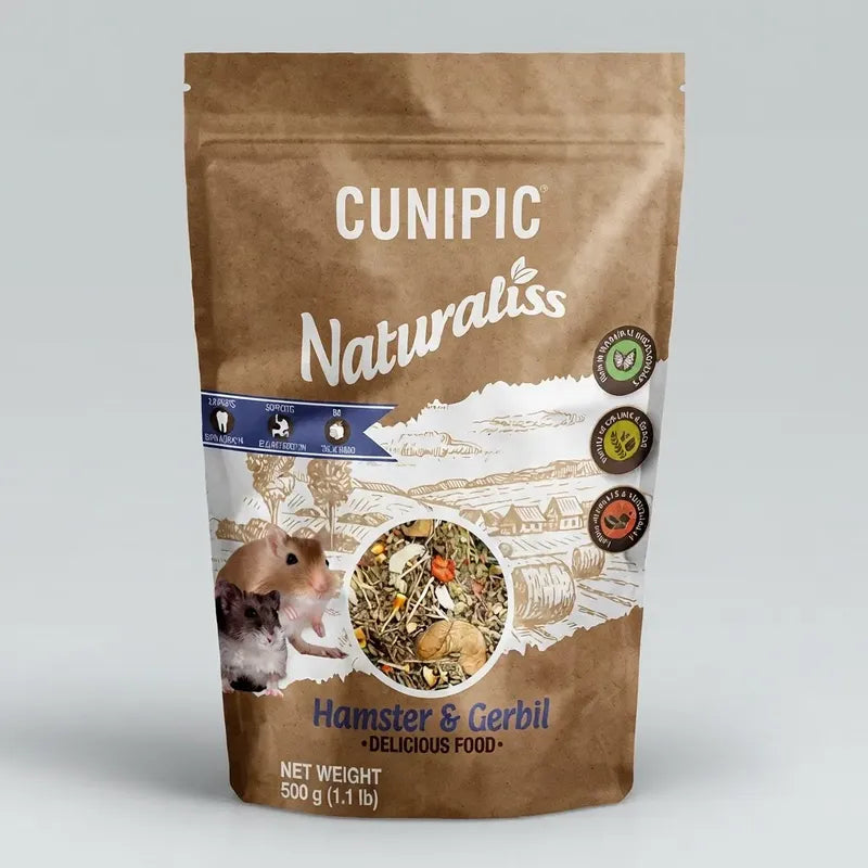 Cunipic Naturaliss Alimento Para Hámster Y Gerbo, 500 G