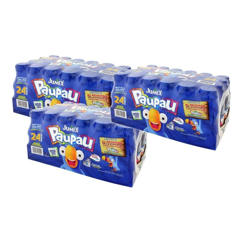 Pau Pau Bebida De Frutas 24pzas (3 Cajas)