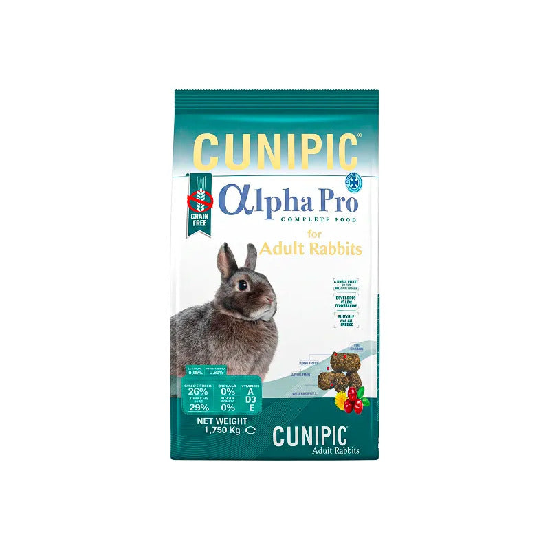 Cunipic Alpha Pro Alimento Para Conejo Adulto, 1.7 Kg