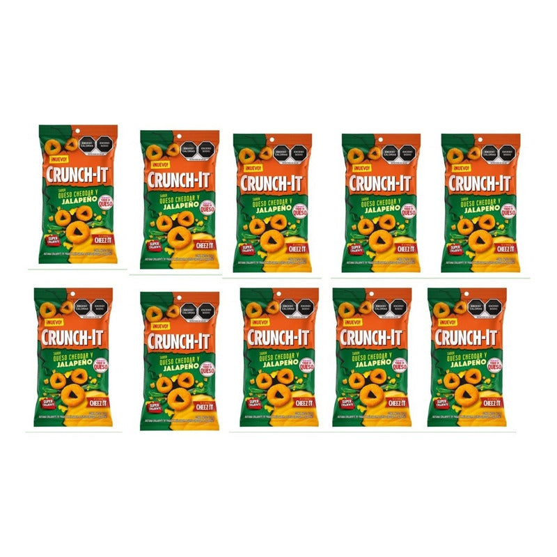 Crunch-it Sabor Queso Cheddar Y Jalapeño 1o Pz De 100 G