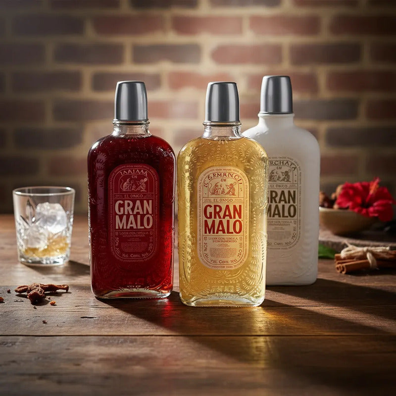 Licor De Tequila Gran Malo Tamarindo+horchata+jamaica 750ml