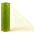 Tul Verde Lima Con Diamantina 15cm 5m Verde Lima Rayas