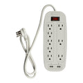 Multicontacto Supresor De Picos Con Usb De 22.5 Cm Ehp