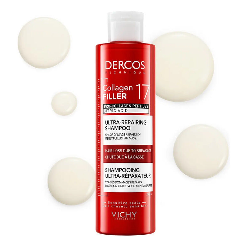 Vichy Dercos Shampoo Ultra Reparador Daño Quebradizo 200ml