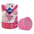 Copa Menstrual Saba V-cup Reusable Chica Flujo Moderado 1 Pz Rosa Chica