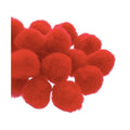 Mercería Pom Poms De 25mm Color Rojo 2 Paquetes De 100pz