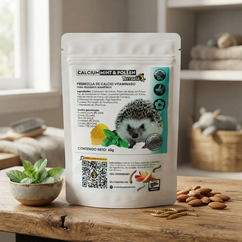 Complemento Calcio Vitaminado Para Pequeños Mamíferos, 60 G.