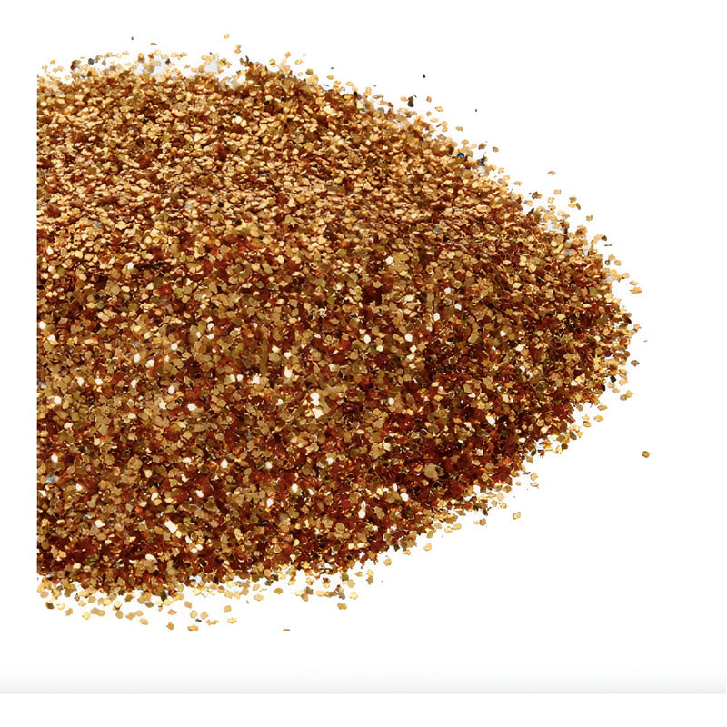 Diamantina Del #1 Oro Oscuro Metalico De 1mm 12 Pzas De 50g Oro Oscuro
