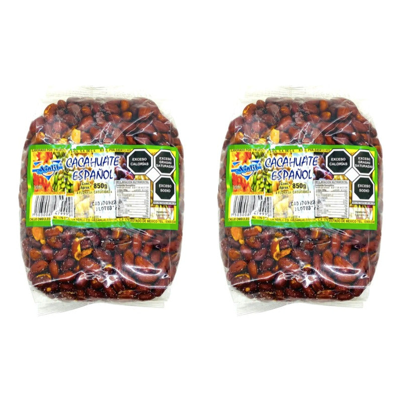 Xalil Cacahuate Español 850g (2 Bolsas)
