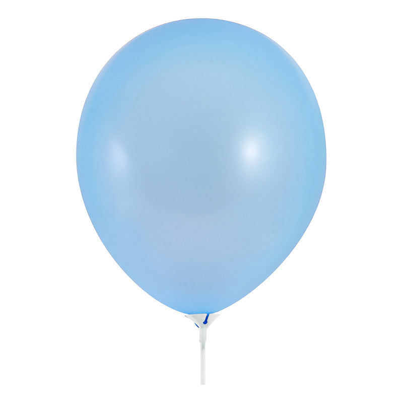 Globos Aperlados Color Azul De 13cm  Paquete De 60pz Azul