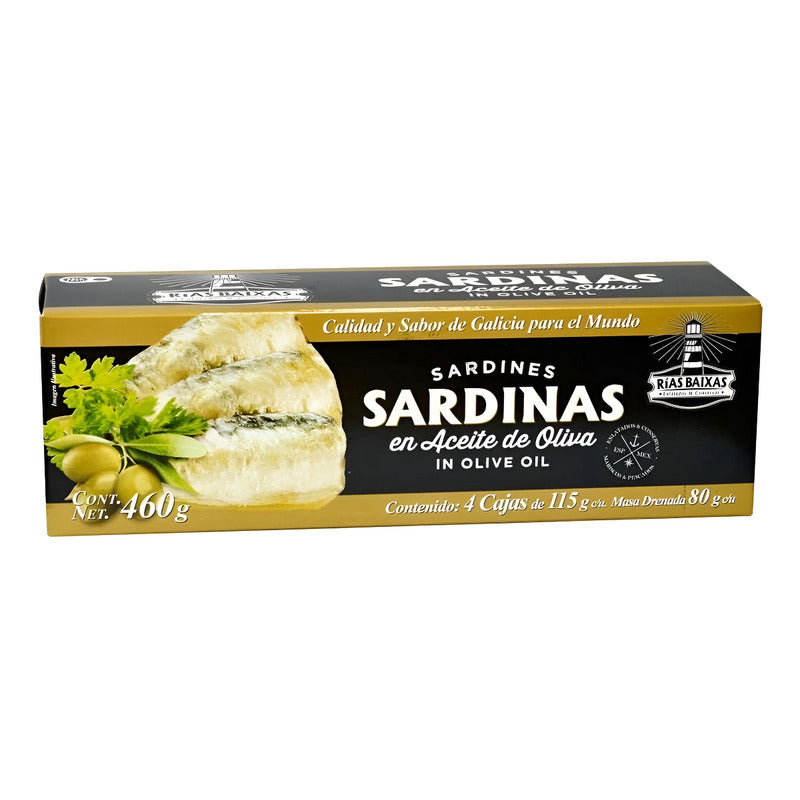 Sardinas Rías Baixas En Aceite De Oliva 460g (8pzs)