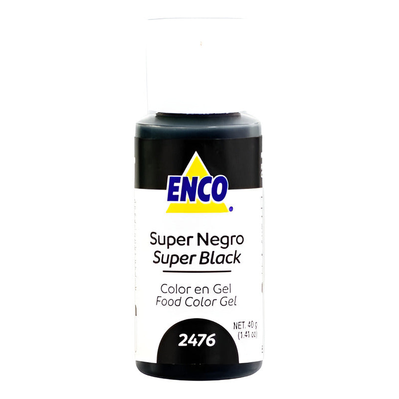 Colorante En Gel Enco Super Negro 40g (2pzas) Super Negro