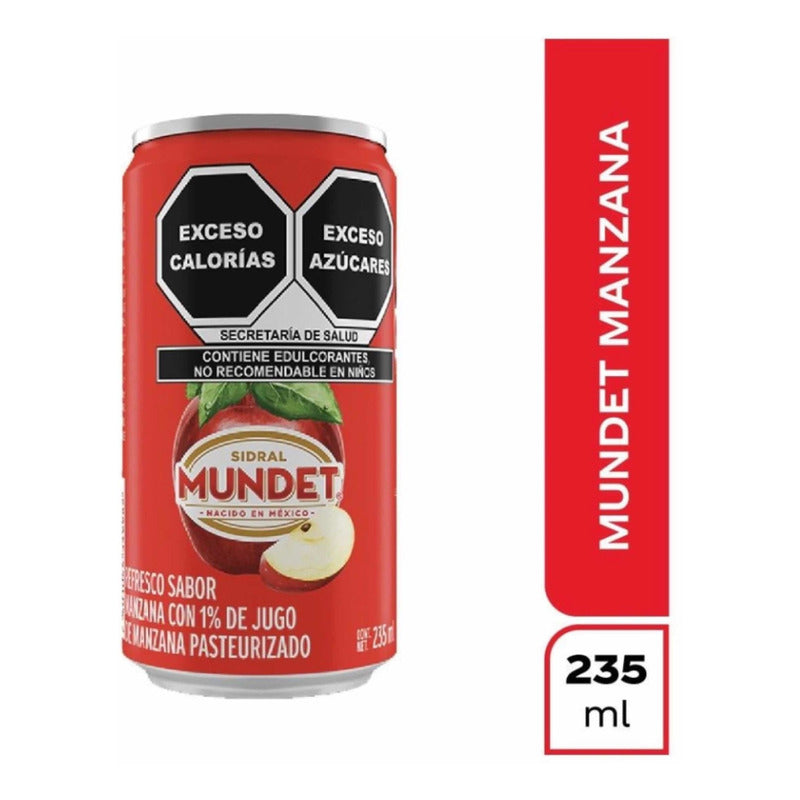 Refresco Manzana Sidral Mundet 235ml 12piezas