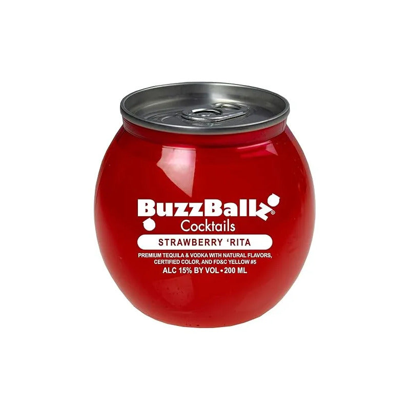 Buzzballz Strawberry Rita Coctel 200ml (6piezas)