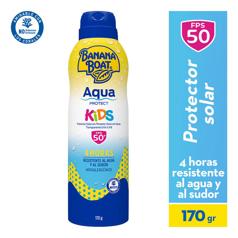 Protector Solar Banana Boat Aqua Protect Kids 50+ Fps C-spray 170 Gr