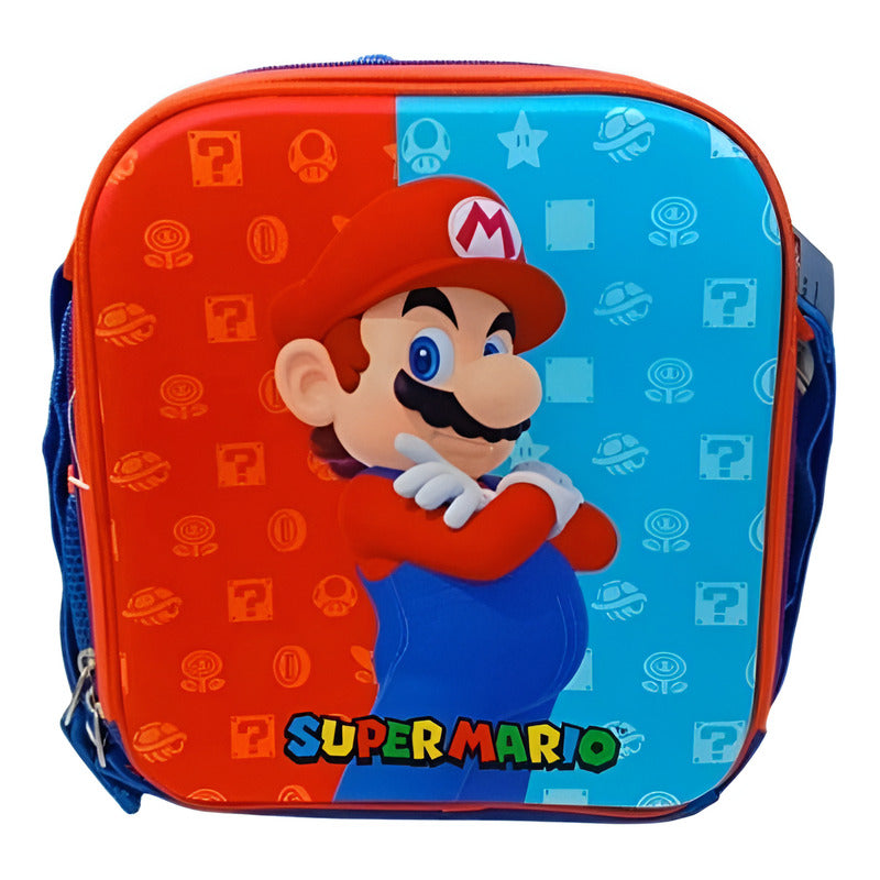 Lonchera Escolar Mario Bros Dulp Mb66079-9 Color Azul