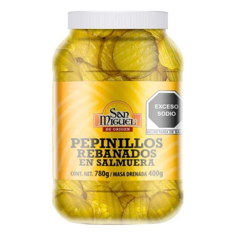 Pepinillos Rebanados San Miguel En Salmuera 780 G (3 Piezas)