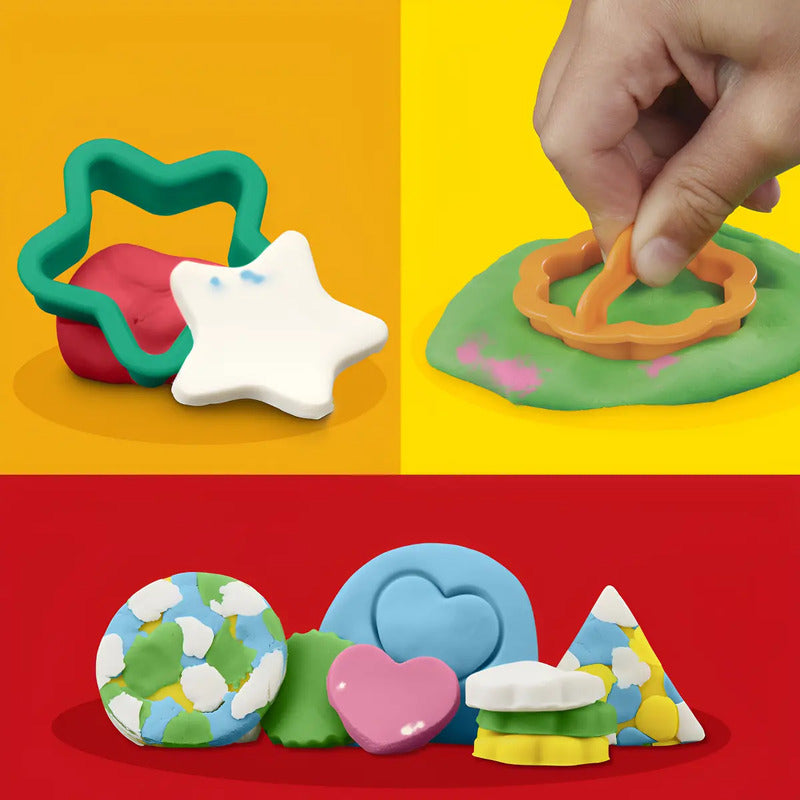 Set De Masas Hasbro Play-doh E8532 Fundamentals Letras Con 26 Sellos Y 6 Latas Multicolor