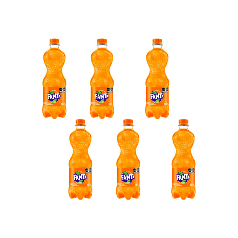 Refresco Fanta Sabor Naranja 6 Piezas De 600ml