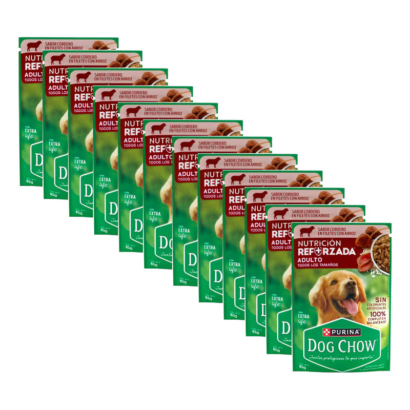 Alimento Húmedo P/perro Purina Dog Chow Cordero 12 Pz De 85g