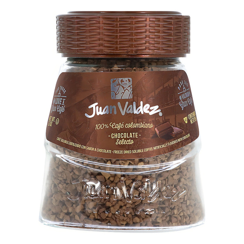 Café Instantáneo Liofilizado Juan Valdez Liofilizado Avellana Chocolate Sin Gluten Frasco 95 g