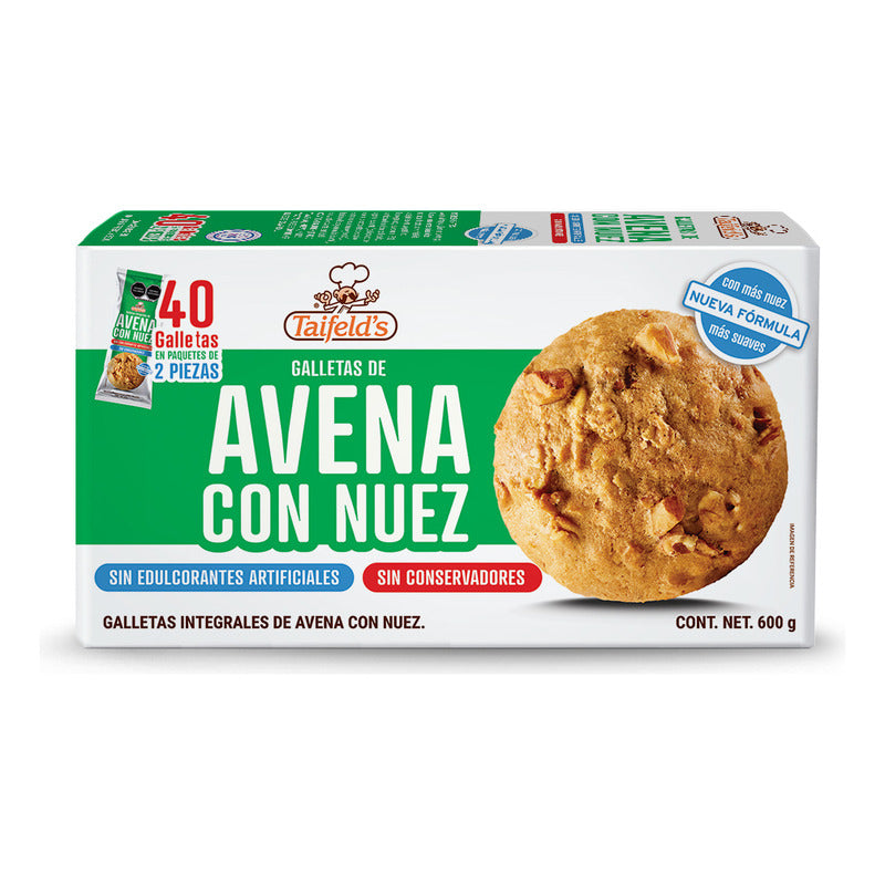 Galletas Taifeld's De Avena Y Nuez 600g Sin Conservadores Kosher
