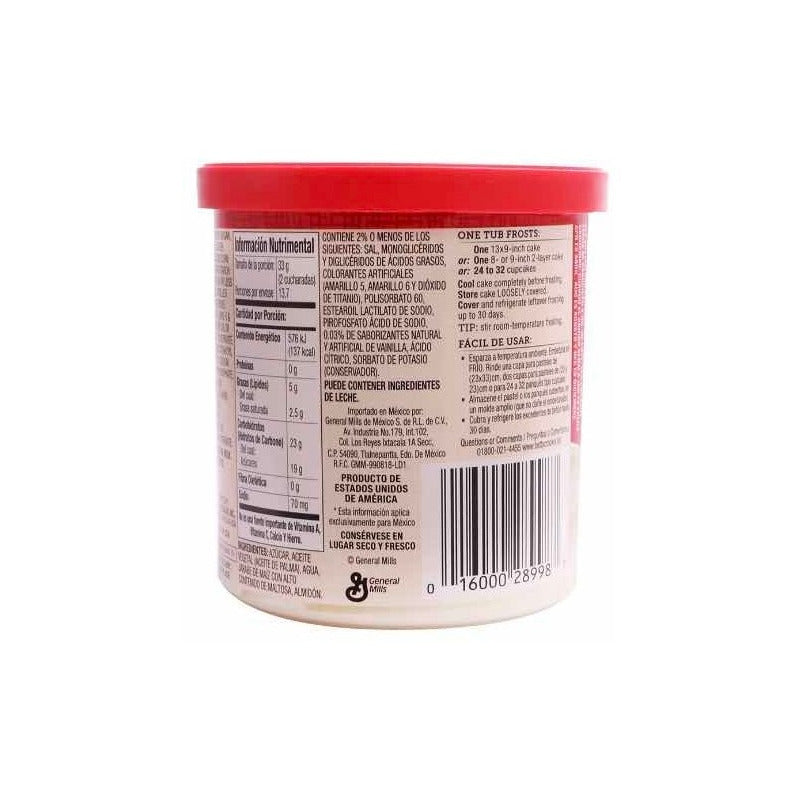 Betún Sabor Vainilla Betty Crocker 453 (2 Piezas)