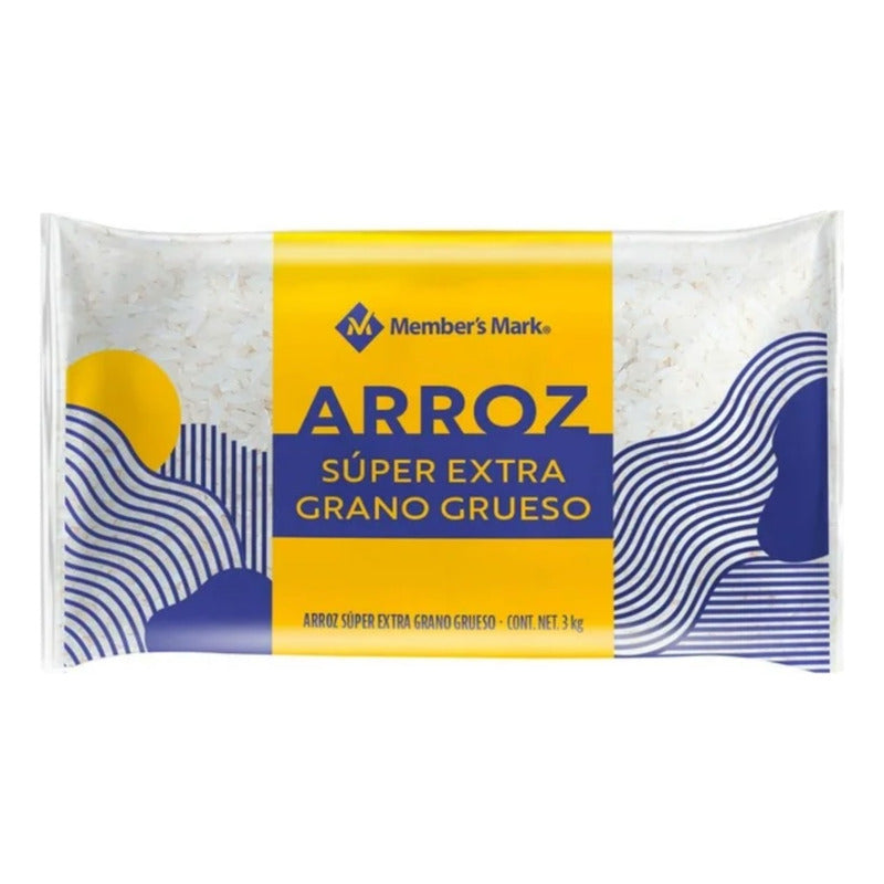 Arroz Grano Grueso Súper Extra Member's Mark 3 Kg