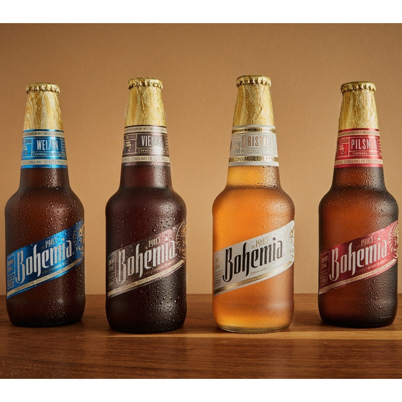 Cerveza Bohemia Variety Cristal 24 Botellas De 355ml