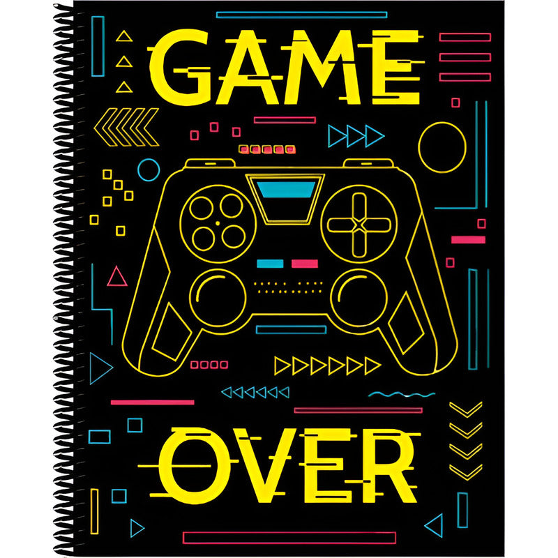 Cuaderno Profesion Senfort Gamer Cuadro Chico Negro 80 Hojas Negro
