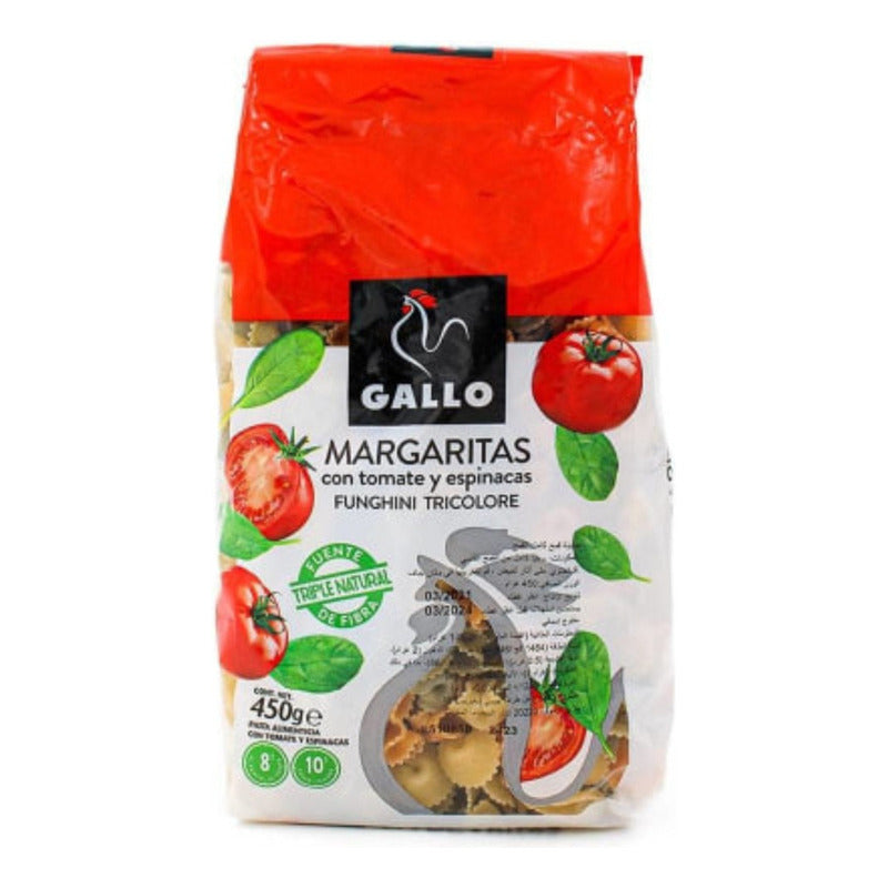 3 Pzas Pasta Gallo Ensaladas Margaritas 450 G