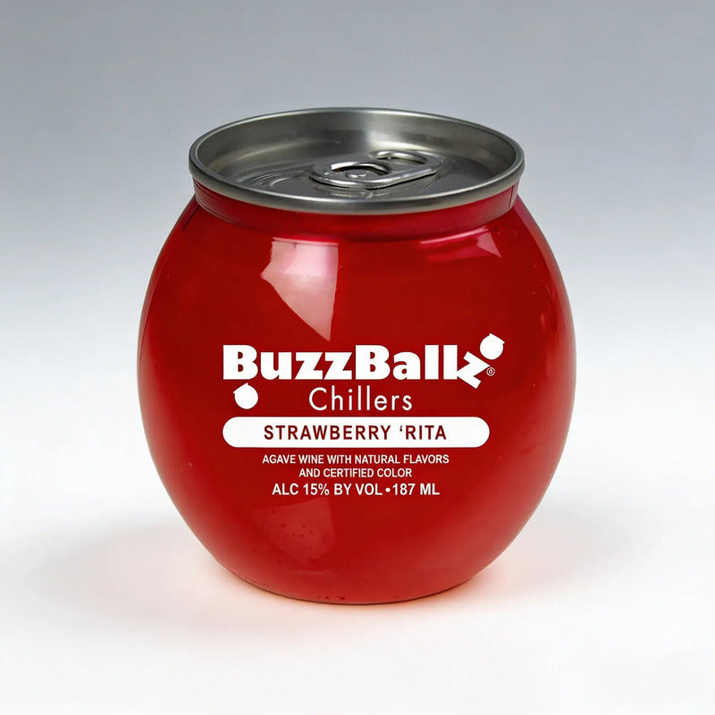 Buzzballz Strawberry Rita Coctel 200ml (6piezas)