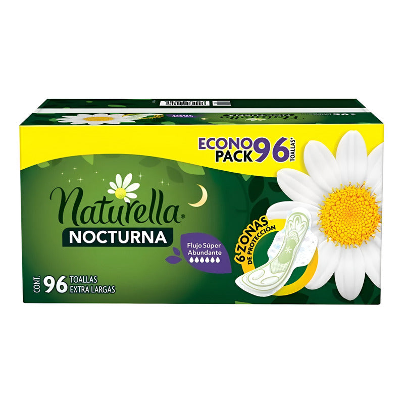 Naturella Toallas Femeninas Nocturna Caja Con 96 Pzas